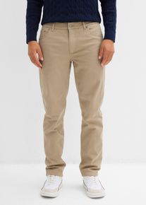 Regular fit stretch thermobroek met een zachte flanellen voering straight - groen - maat 58 - flanel - bonprix