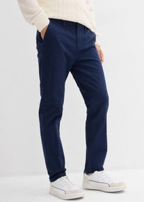Regular fit chino met thermoflanellen voering tapered - blauw - maat 60 - met katoen - bonprix