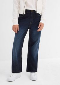 Wide leg thermojeans met jersey voering mid waist - blauw - maat 134 - met katoen - bonprix