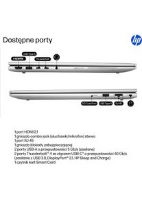 HP EliteBook 6 G1i 16 inch Notebook AI PC (16", 512 GB, 24 GB, Nummernblock, Intel Core Ultra 7 265U), Notebook, Silber