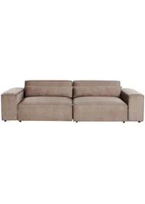 Beliani 2-Sitzer-Sofa hellbraun Hellnar , Braun , Textil , 262x70x126 cm , Wohnzimmer, Sofas & Couches, Sofas, 2-Sitzer Sofas