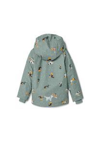 Tchibo - Kinder Thermo-Regenjacke - Unisex - Gr. 122/128 - senfgelb/print