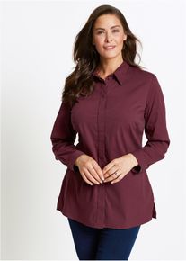 Long-Stretch-Bluse, rot, Gr&ouml;&szlig;e 36, mit Baumwolle, bonprix