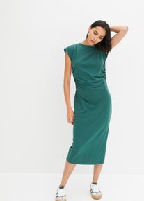 Jerseykleid aus Baumwolle mit Stretch, gr&uuml;n, Gr&ouml;&szlig;e 52/54 (XXL), mit Baumwolle, bonprix