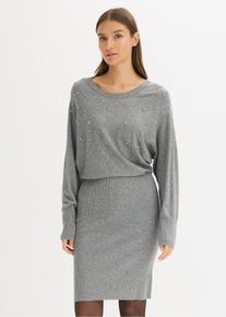 Strickkleid aus softem Viskose-Mix, grau, Gr&ouml;&szlig;e 48/50 (XL), bonprix