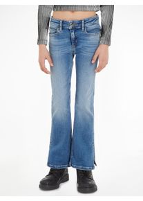 Calvin Klein Stretch jeans FLARE MR SPLIT VISUAL MID BLUE meisjes jeans maat 16 (176) blauw