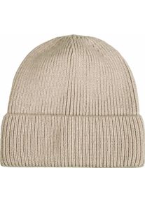 Capelli New York Beanie Ribgebreid, wolgehalte, verwarmend dames mutsen bruin