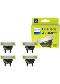 Philips Reserve scheerapparaat-onderdeel OneBlade 360 nat en droog te gebruiken, houdt tot 4 maanden (4 stuks) scheerapparaten zilver(kleur)