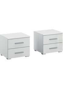 Rauch Nachtkastje Base set van 2, optioneel met modern hoogglanzend front (set) nachtkastjes wit