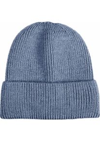 Capelli New York Beanie Ribgebreid, wolgehalte, verwarmend dames mutsen blauw