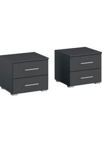 Rauch Nachtkastje Base set van 2, optioneel met modern hoogglanzend front (set) nachtkastjes grijs
