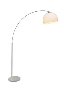 BRILLIANT LEUCHTEN Booglamp Vessa Staande lamp 1,7m chroom/wit (1 stuk) vloerlampen wit