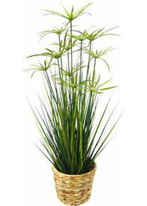 I.GE.A. Kunstplant Cypergras in pot van waterhyacint (1 stuk) kunstplanten groen