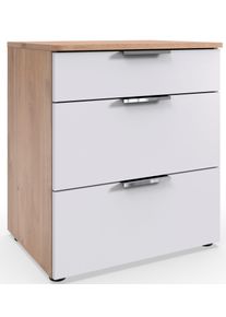 wimex Nachtkastje Level by fresh to go 3 lades met soft-close functie, 54 cm breed, 61 cm hoog nachtkastjes beige