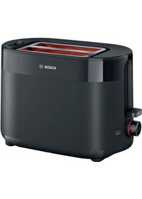 Bosch Toaster MyMoment TAT2M123 ge&iuml;ntegreerde opzet voor broodjes, ontdooi-functie, brood centreren, auto off broodroosters zwart