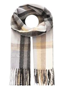 Zwillingsherz Sjaal Geruit met ruitpatroon en franje randen heren sjaals beige