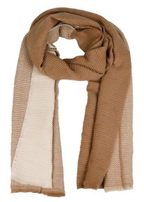 Capelli New York Modieuze sjaal tricolor, lichte franjesrand, kleurverloop dames sjaals bruin