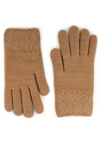 Capelli New York Gebreide handschoenen decent metallic-glans, gemusterd, hoog elastisch (1 paar) dames handschoenen bruin