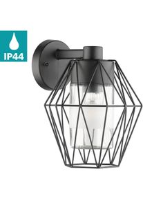 Eglo Wandlamp CANOVE Wandlamp, staal en glas, E27, IP55, buitenlamp, tuin, lamp (1 stuk) wandlampen zwart