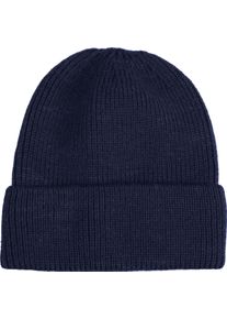 Capelli New York Beanie Ribgebreid, wolgehalte, verwarmend dames mutsen blauw