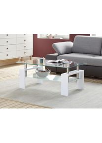 PAROLI Salontafel met plank salontafels wit