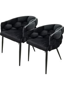 Kayoom Stoel Grace 125 2-delige set, frame van ijzer, comfortabel gepolsterd (set, 2 stuks) 4 poot stoelen