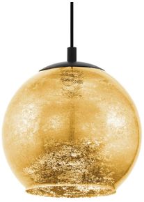 Eglo Hanglamp ALBARACCIN Hanglamp, IP20, E27, staal, glas, eettafellamp, lamp (1 stuk) hanglampen zwart