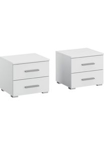 Rauch Nachtkastje Base set van 2, optioneel met modern hoogglanzend front (set) nachtkastjes wit