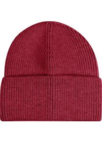 Capelli New York Beanie Ribgebreid, wolgehalte, verwarmend dames mutsen rood