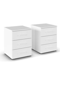 Rauch Nachtkastje Maika elk 3 lades met royale opbergruimte nachtkastjes wit