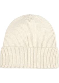 Capelli New York Beanie Ribgebreid, wolgehalte, verwarmend dames mutsen wit