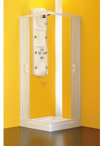 FORTE Hoekdouchecabine extra grote instap, bxd: 60x80 cm douchecabines wit