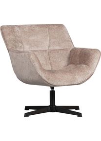 Woood Draaibare fauteuil Wibo met chenille-stof, breedte 71 cm fauteuils grijs