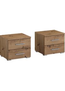 Rauch Nachtkastje Base set van 2, optioneel met modern hoogglanzend front (set) nachtkastjes bruin