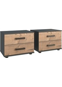 wimex Nachtkastje Stockholm, nachtkastje 52cm breed, Made in Germany Industri&euml;le look, 2 hoogtes beschikbaar, afzonderlijk of in 2-delige set