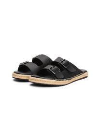 Tommy Hilfiger Slippers FLEX JUTTE HILFIGER LTH SANDAL , zomerschoen, instapper met sierstiksels heren slippers maat 40 zwart
