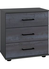 wimex Nachtkastje Kopenhagen in 2 hoogtes nachtkastjes zwart