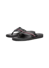 Tommy Hilfiger Teenslippers CORE HILFIGER TOE POST LH SANDAL , zomerschoen, strandschoen, dianet met strepen in tommy-kleuren heren slippers maat 41