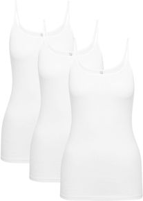 Triumph Hemd KATIA Katoen, ademend, zonder storende zijnaden, smalle bandjes (Set van 3) dames armloze tops maat 38 wit