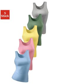 Petite Fleur Hemd van zachte fijnrib-kwaliteit, tanktop, onderhemd (5 stuks, Set van 5) dames armloze tops maat 32 multicolor