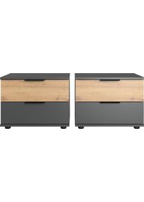 wimex Nachtkastje Gibraltar in 2 hoogten, naar keuze in een set van 2 nachtkastjes grijs