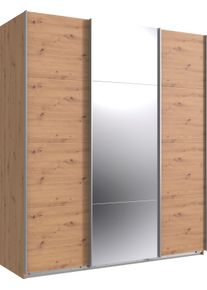 wimex Zweefdeurkast Norderstedt Inclusief 2 stoffen dozen en 2 extra planken, met spiegel zweefdeurkasten beige