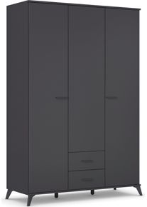 Rauch Draaideurkast Lucena met schuin naar buiten staande poten in monochroom-stijl kledingkasten grijs