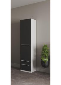 Priess Kledingkast Kast garderobe waskast Barcelona in 5 breedtes veel opbergruimte, ruime lades, met spiegel, made in germany kledingkasten zwart