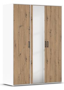 Rauch Draaideurkast Kledingkast kast garderobe linnenkast VOYAGER met moderne grepen in grijs-metallic en spiegel kledingkasten bruin