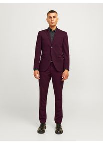 Jack & Jones Jack & Jones Pak JPRFRANCO Extra smal, onderhoudsvriendelijk, stijlvol met vallende revers (set, 2-delig) heren kostuums maat 46 rood