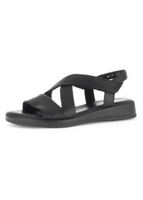 Gabor Sandalen Rhodos , sleehak sandaal, zomerschoen, comfortabele schoen in wijdte g (= wijd) dames sandaaltjes maat 42 zwart