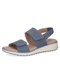 Caprice Sleehaksandaaltjes , bandjessandaal, comfortabele schoen, zomerschoen met elastiek dames sandalen met sleehak maat 38 blauw