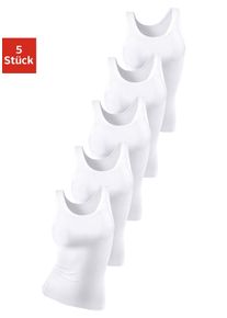 Petite Fleur Hemd van zachte fijnrib-kwaliteit, tanktop, onderhemd (5 stuks, Set van 5) dames armloze tops maat 32 wit