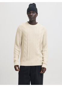 Jack & Jones Jack & Jones Gebreide trui JPRBLUSEAN KNIT CABLE CREW NECK SN heren pullovers maat L grijs